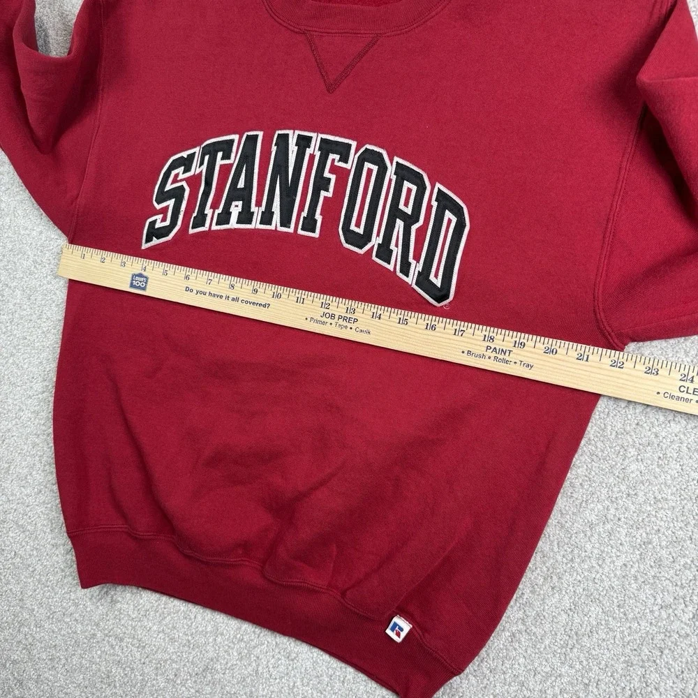 VINTAGE Stanford Cardinal Sweatshirt Mens Med Russell Athletic Crewneck Sewn 90s